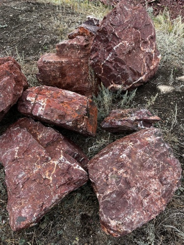 Камни для ландшафтного дизайна красно-фиолетовые 10-60 килограмм купить в Нижнекамске