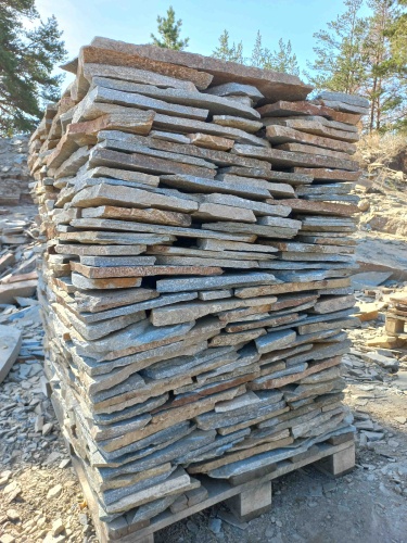 Плитняк златолит серебристый для цоколя, отмостки купить в Нижнекамске