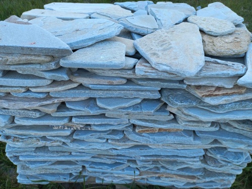 Плитняк златолит зелёный галтованный для цоколя купить в Нижнекамске